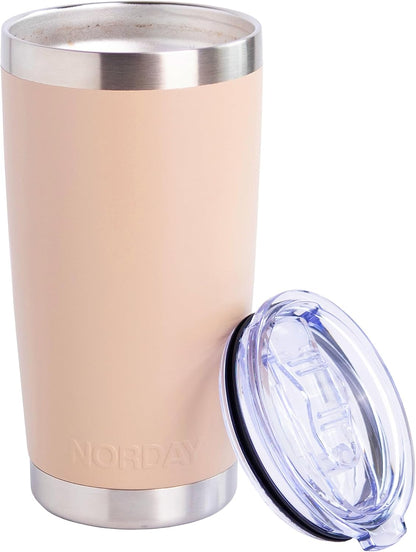 Tumbler Cup with Lid - 20oz Blue - Vacuum Insulated Stainless Steel - Keeps Temperature Up to 24hr - Anti Spill Lid