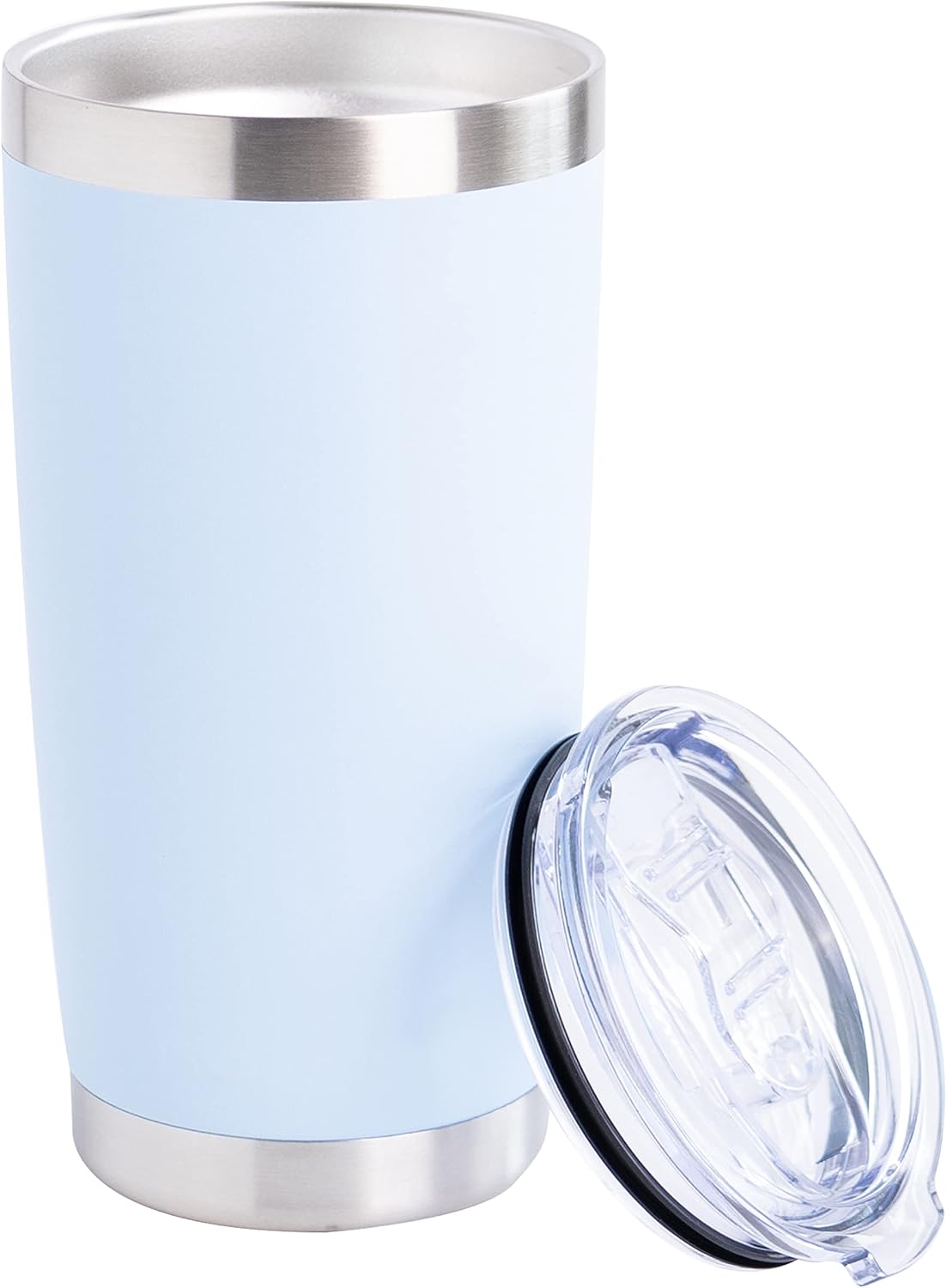 Tumbler Cup with Lid - 20oz Blue - Vacuum Insulated Stainless Steel - Keeps Temperature Up to 24hr - Anti Spill Lid