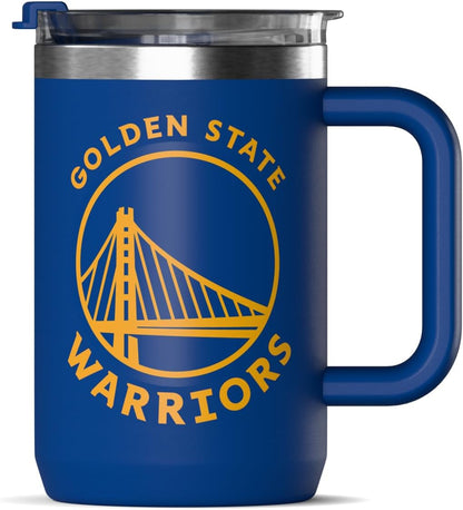 NBA Officially Licensed Los Angeles Lakers 18oz Insulated Coffee & Tea Mug with Flip Sip Lid & Handle, Stainless Steel Travel Mug