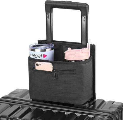 Luggage Travel Cup Holder for Suitcase, Drink Carrier for Coffee Tumblers