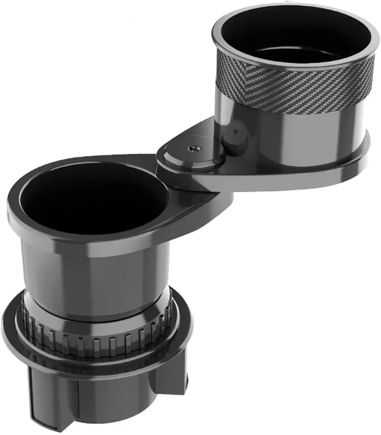 Car Cup Holder Expander, Carbon Fiber Style 2-in-1 Drink Cup Holder,fit 12-16oz Hot Cups Cold Drink Cups as Well as Mineral Water Bottles