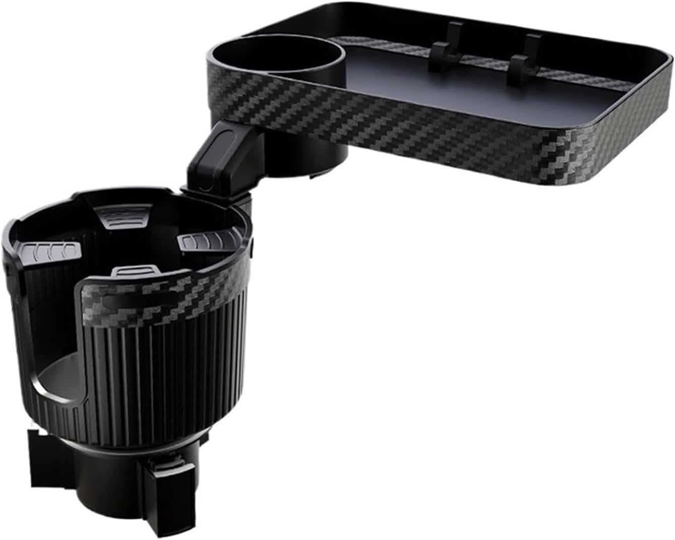 Car Cup Holder Expander, Carbon Fiber Style 2-in-1 Drink Cup Holder,fit 12-16oz Hot Cups Cold Drink Cups as Well as Mineral Water Bottles