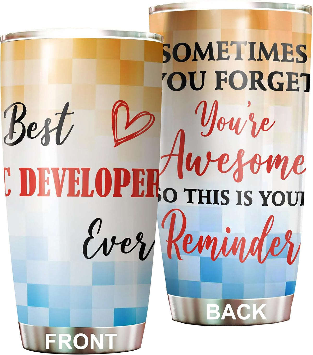 Best Caterer Ever Tumbler Stainless Steel 20oz, Office Gifts Women Men Work Friends Coworker, Driking Coffee Cup For Birthday Christmas - Colors G