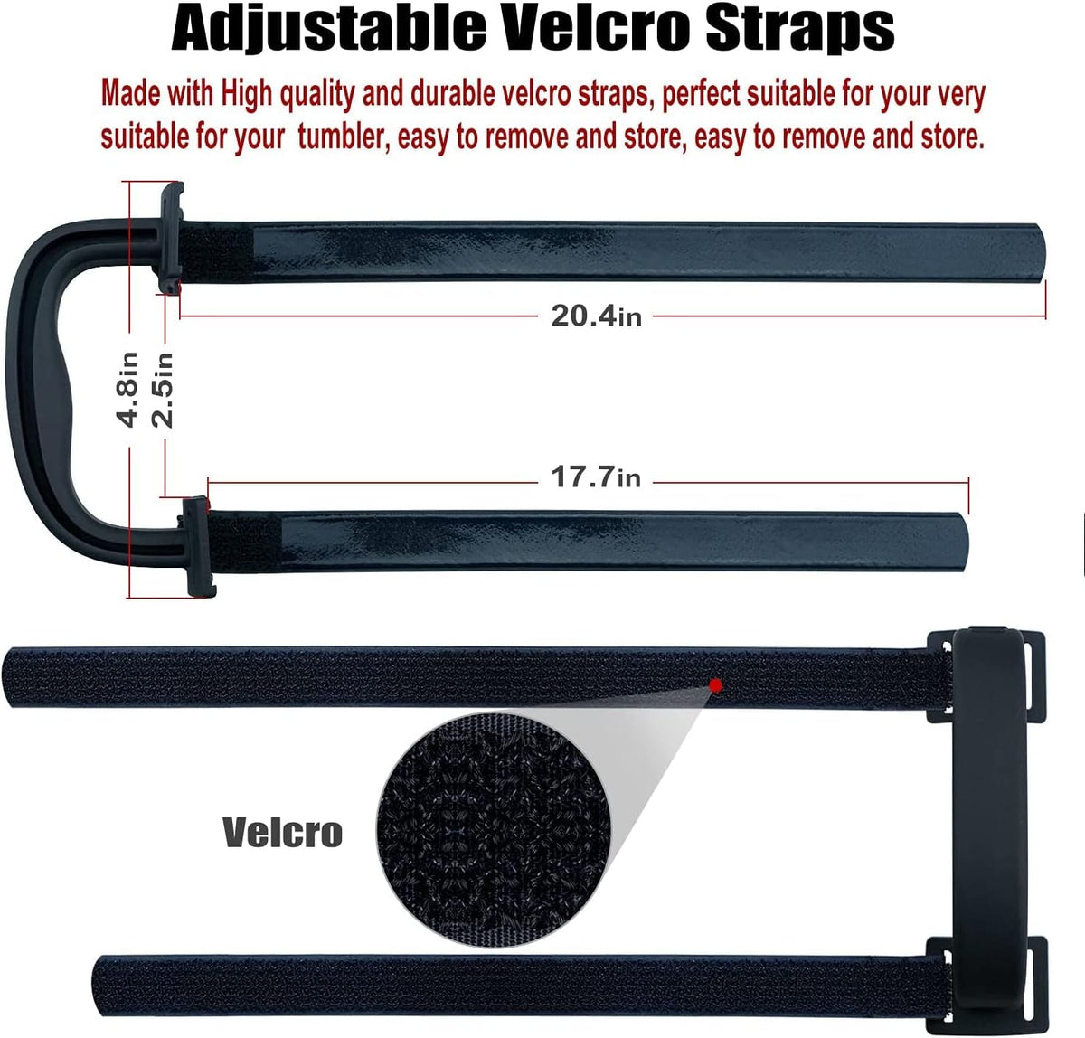 New Upgrade Anti-Slip Adjustable Tumbler Handle Fit for 20 Oz to 40 Oz All Brands Tumbler Cup of YETI, RTIC, Ozark Trail, Tervis, Corkcicle, Slm, Reduce Cold, Artic, Atlin, Bubba and SIC Etc