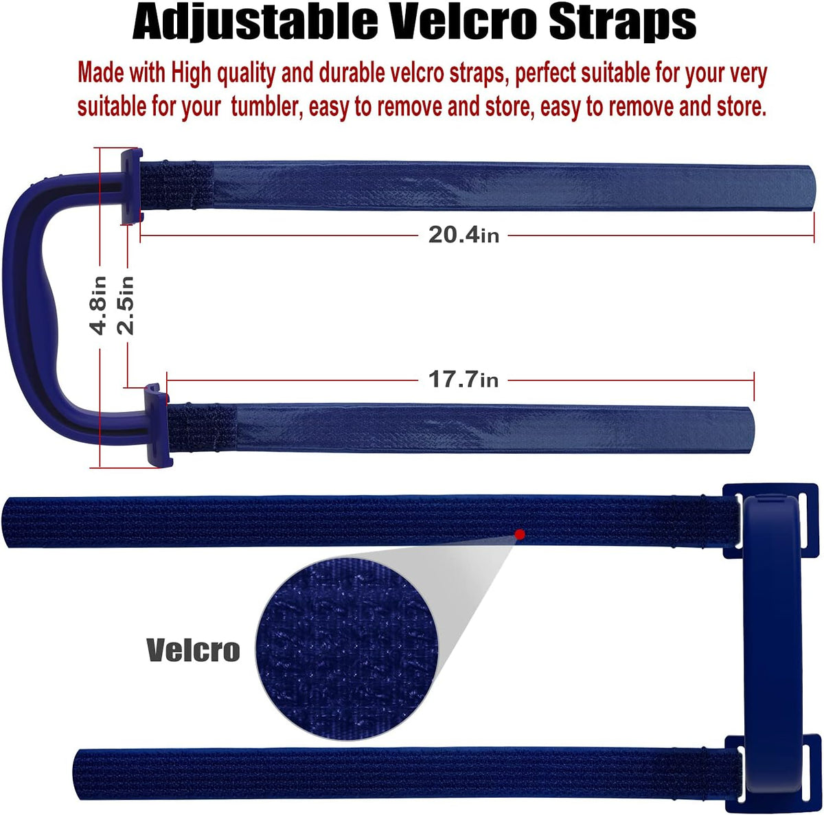 New Upgrade Anti-Slip Adjustable Tumbler Handle Fit for 20 Oz to 40 Oz All Brands Tumbler Cup of YETI, RTIC, Ozark Trail, Tervis, Corkcicle, Slm, Reduce Cold, Artic, Atlin, Bubba and SIC Etc