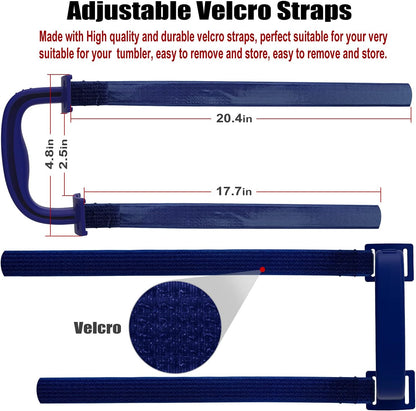 New Upgrade Anti-Slip Adjustable Tumbler Handle Fit for 20 Oz to 40 Oz All Brands Tumbler Cup of YETI, RTIC, Ozark Trail, Tervis, Corkcicle, Slm, Reduce Cold, Artic, Atlin, Bubba and SIC Etc