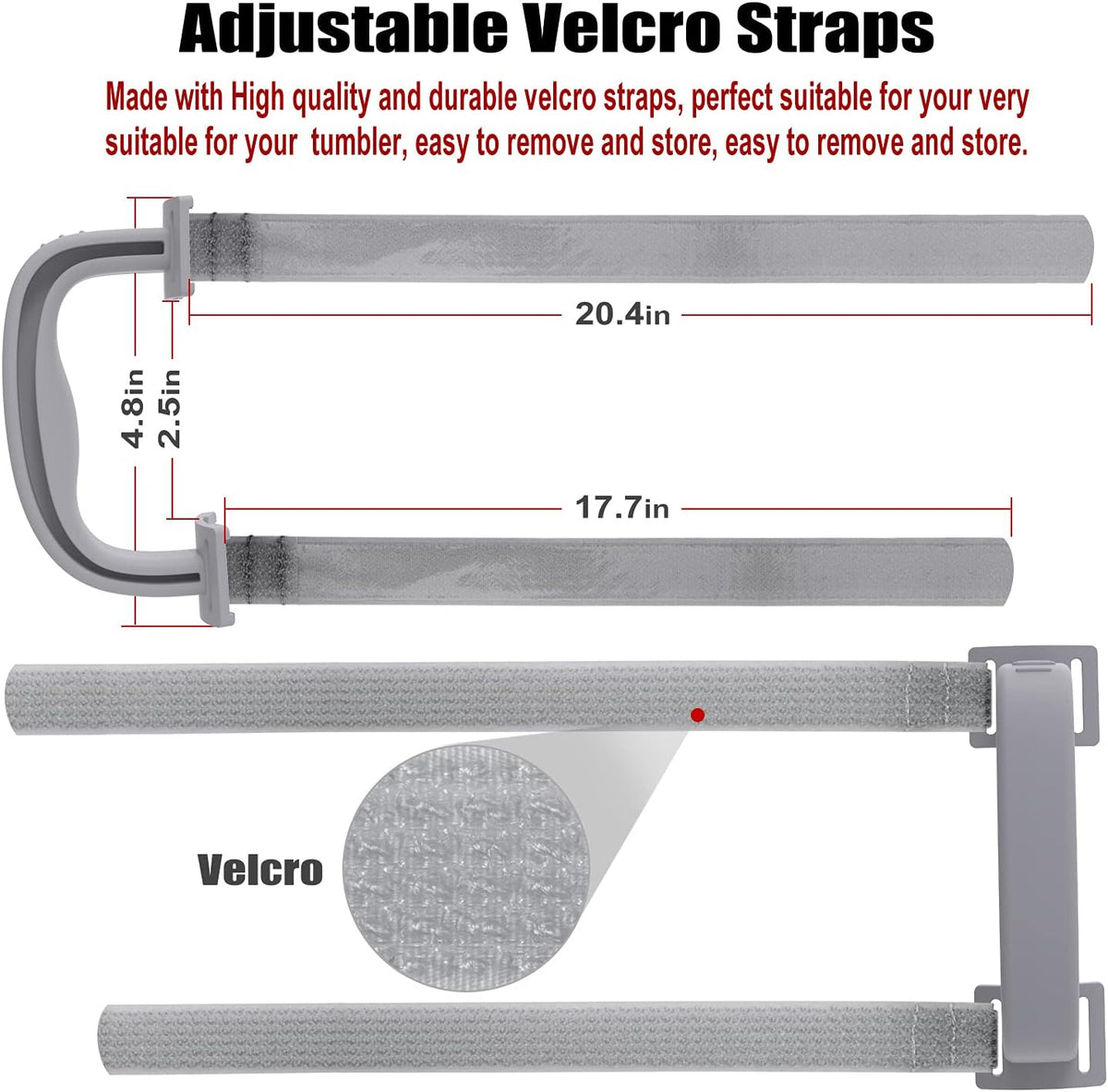 New Upgrade Anti-Slip Adjustable Tumbler Handle Fit for 20 Oz to 40 Oz All Brands Tumbler Cup of YETI, RTIC, Ozark Trail, Tervis, Corkcicle, Slm, Reduce Cold, Artic, Atlin, Bubba and SIC Etc