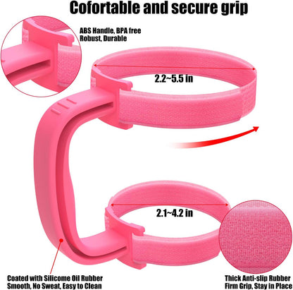 New Upgrade Anti-Slip Adjustable Tumbler Handle Fit for 20 Oz to 40 Oz All Brands Tumbler Cup of YETI, RTIC, Ozark Trail, Tervis, Corkcicle, Slm, Reduce Cold, Artic, Atlin, Bubba and SIC Etc