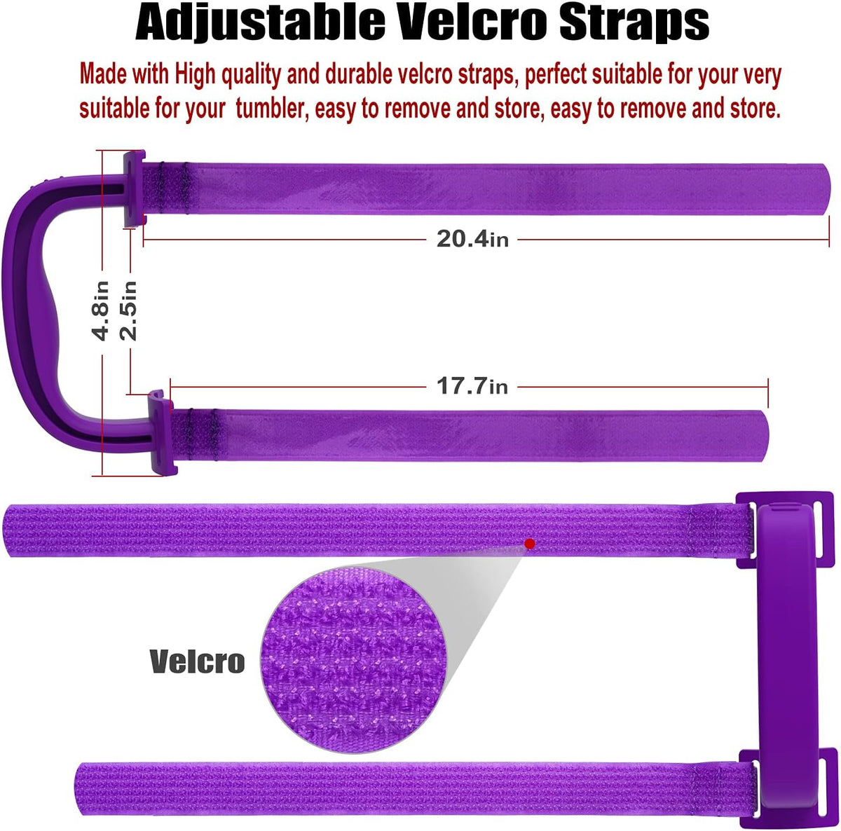 New Upgrade Anti-Slip Adjustable Tumbler Handle Fit for 20 Oz to 40 Oz All Brands Tumbler Cup of YETI, RTIC, Ozark Trail, Tervis, Corkcicle, Slm, Reduce Cold, Artic, Atlin, Bubba and SIC Etc