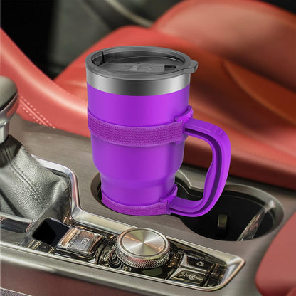 New Upgrade Anti-Slip Adjustable Tumbler Handle Fit for 20 Oz to 40 Oz All Brands Tumbler Cup of YETI, RTIC, Ozark Trail, Tervis, Corkcicle, Slm, Reduce Cold, Artic, Atlin, Bubba and SIC Etc