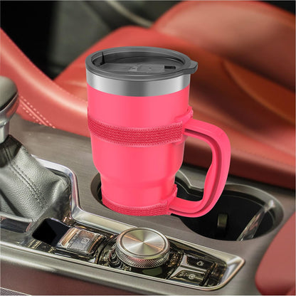 New Upgrade Anti-Slip Adjustable Tumbler Handle Fit for 20 Oz to 40 Oz All Brands Tumbler Cup of YETI, RTIC, Ozark Trail, Tervis, Corkcicle, Slm, Reduce Cold, Artic, Atlin, Bubba and SIC Etc