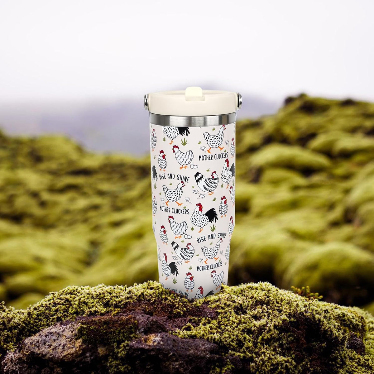 Butterfly 30 OZ Tumbler with Handle Flip Straw Lid Leak Proof | 30oz Butterfly Travel Coffee Mug Christmas Mothers Day Birthday Gifts for Women Lovers 30 Ounce Cup