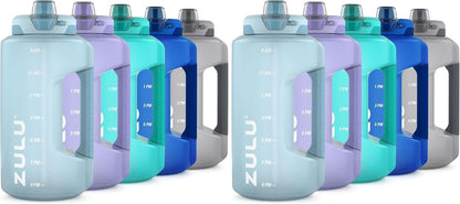 Goals 64oz BPA-Free Plastic Water Bottle with Time Markers, Violet