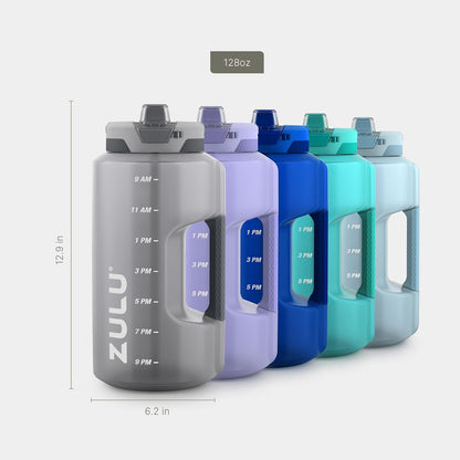 Goals 64oz BPA-Free Plastic Water Bottle with Time Markers, Violet