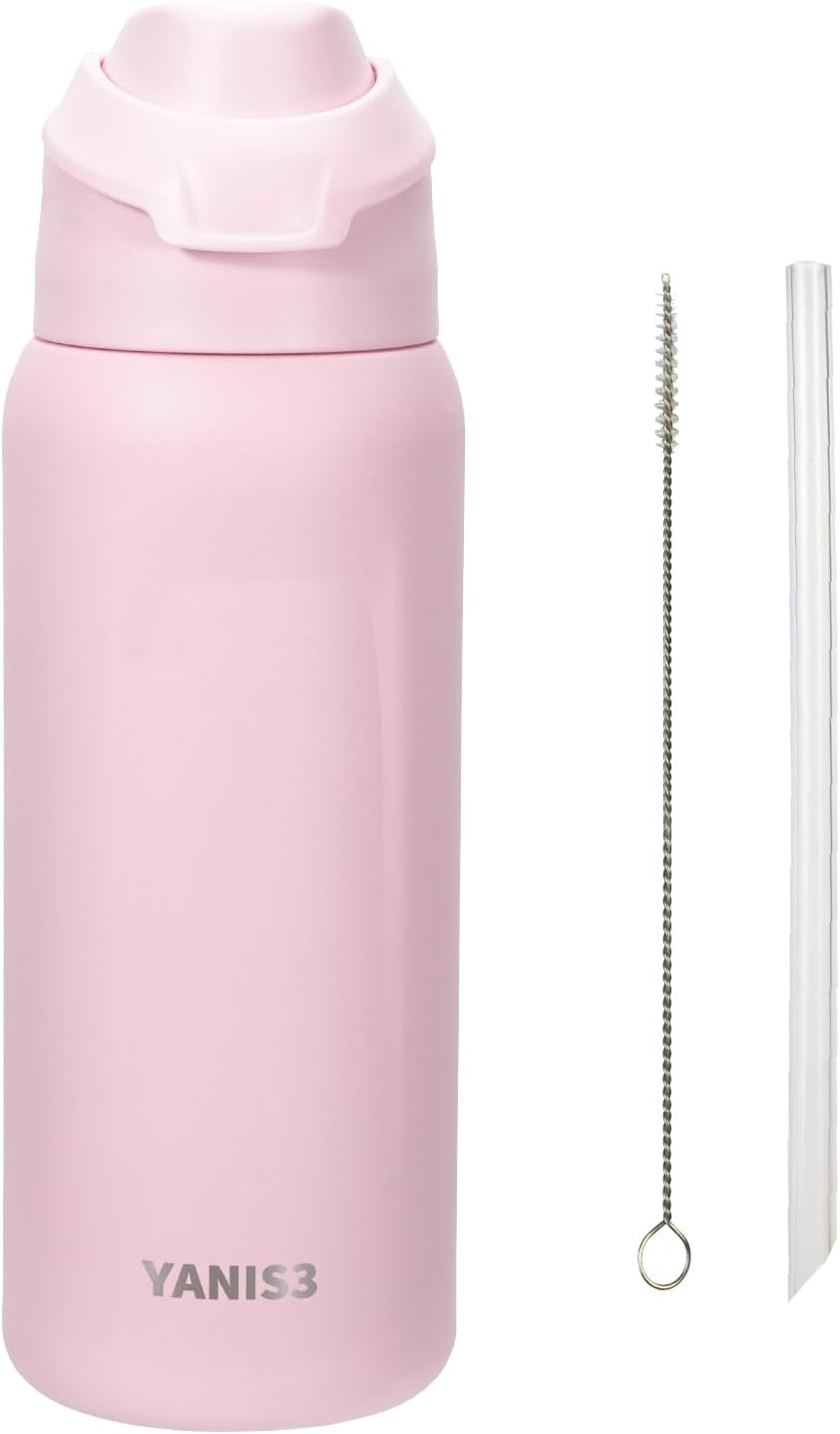 23 oz Vacuum Insulated Thermo Sport Water Bottel,Stainless Steel Double Wall Car Cups,Keeping Hot Cold,Travel Mug with Leakproof Lid,Tumbler for Coffee Tea Bevarage,Used at Gym,Office (Black)