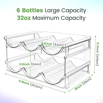 Water Bottle Organizer for Cabinet, Water Bottle Storage Organizer, Water Bottle Storage Rack, Water Bottle Holder for Cabinet, Stackable Water Bottle Storage Rack