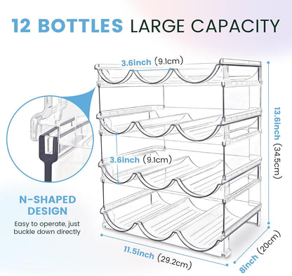 Water Bottle Organizer for Cabinet, Water Bottle Storage Organizer, Water Bottle Storage Rack, Water Bottle Holder for Cabinet, Stackable Water Bottle Storage Rack