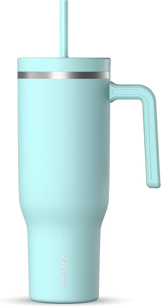 Voyager 32oz Insulated Tumbler with Handle & 2-in-1 Lid, Leak-Proof Stainless-Steel Travel Tumbler, Cupholder Friendly Reusable Water Bottle Built for Work, Gym, or Class Commute (Sage Leaf)