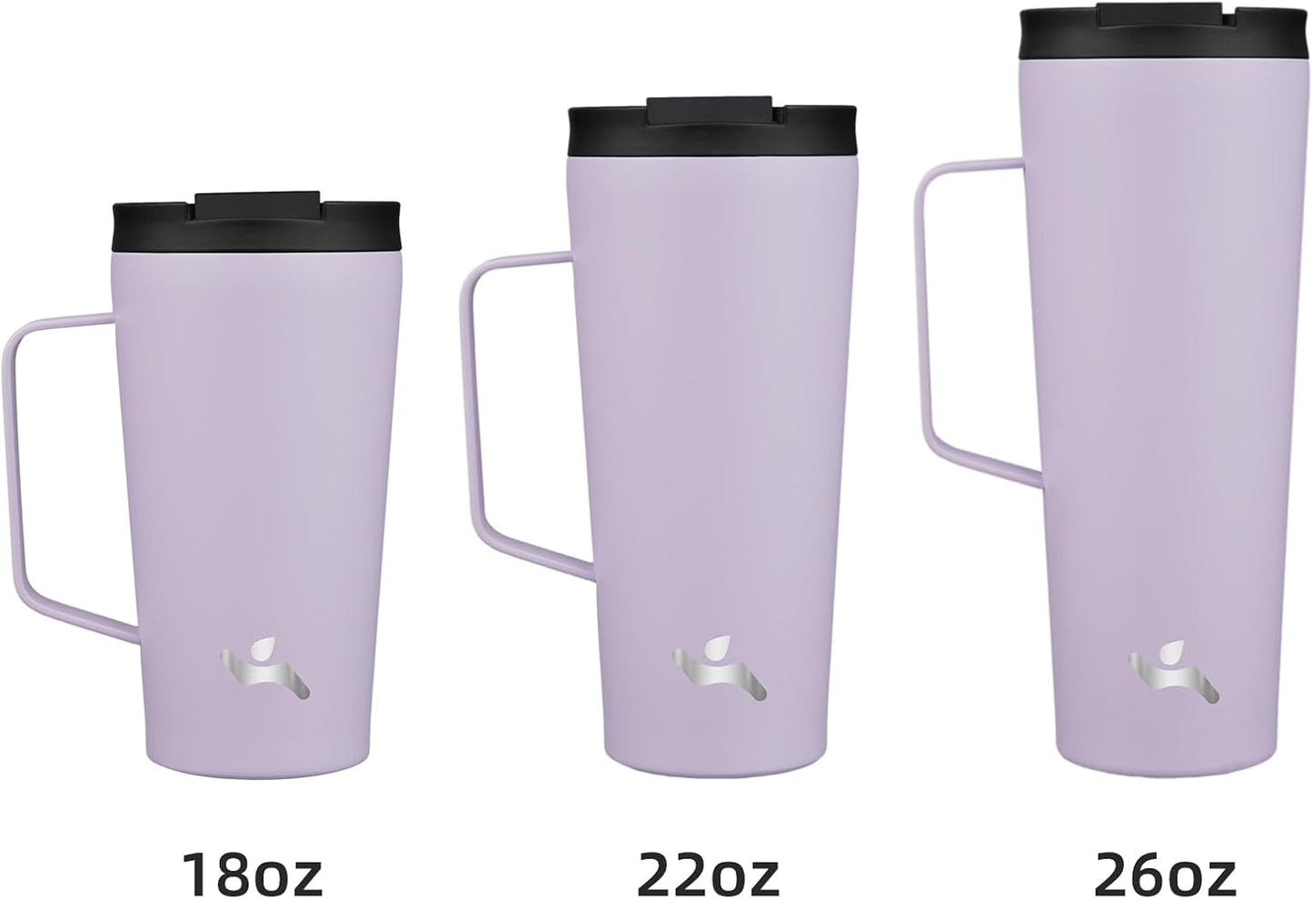 18 oz Insulated Tumbler with Handle & Straw, Stainless Steel Mug | Blue; BPA-free, leak-proof reusable bottle for coffee, iced drinks, office, travel, outdoor use & daily hydration