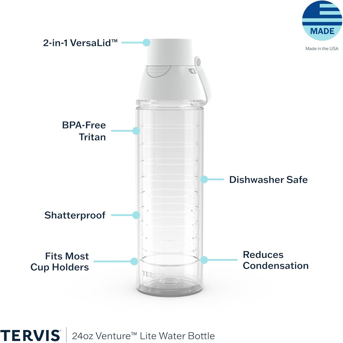 Pickleball 24 oz Venture Lite Insulated Water Bottle