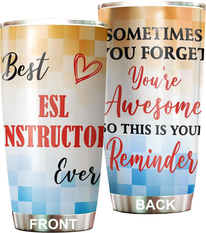Best Caterer Ever Tumbler Stainless Steel 20oz, Office Gifts Women Men Work Friends Coworker, Driking Coffee Cup For Birthday Christmas - Colors H
