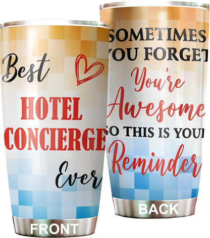 Best Caterer Ever Tumbler Stainless Steel 20oz, Office Gifts Women Men Work Friends Coworker, Driking Coffee Cup For Birthday Christmas - Colors H