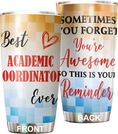 Best Lacrosse Coach Ever Tumbler Stainless Steel 20oz, Office Gifts Women Men Work Friends Coworker, Driking Coffee Cup For Birthday Christmas - Colors A
