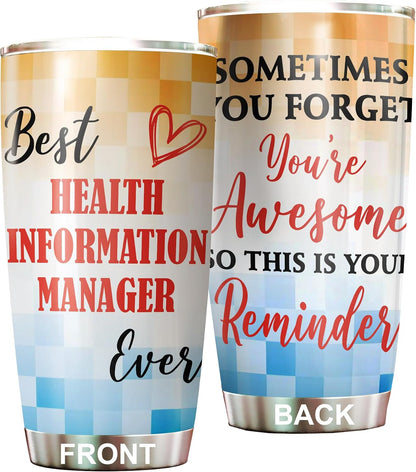 Best Lacrosse Coach Ever Tumbler Stainless Steel 20oz, Office Gifts Women Men Work Friends Coworker, Driking Coffee Cup For Birthday Christmas - Colors A