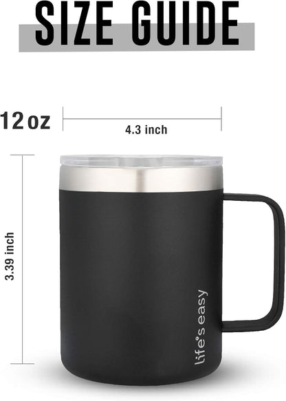 20oz Stainless Steel Mug w/Handle - Double Wall Insulated Travel Tumbler w/Flip Lid - Leak Proof Tumbler-Thermal Cup for Coffee, Tea & More - Keep Hot & Cold Drinks (Mint Green, 20 oz)