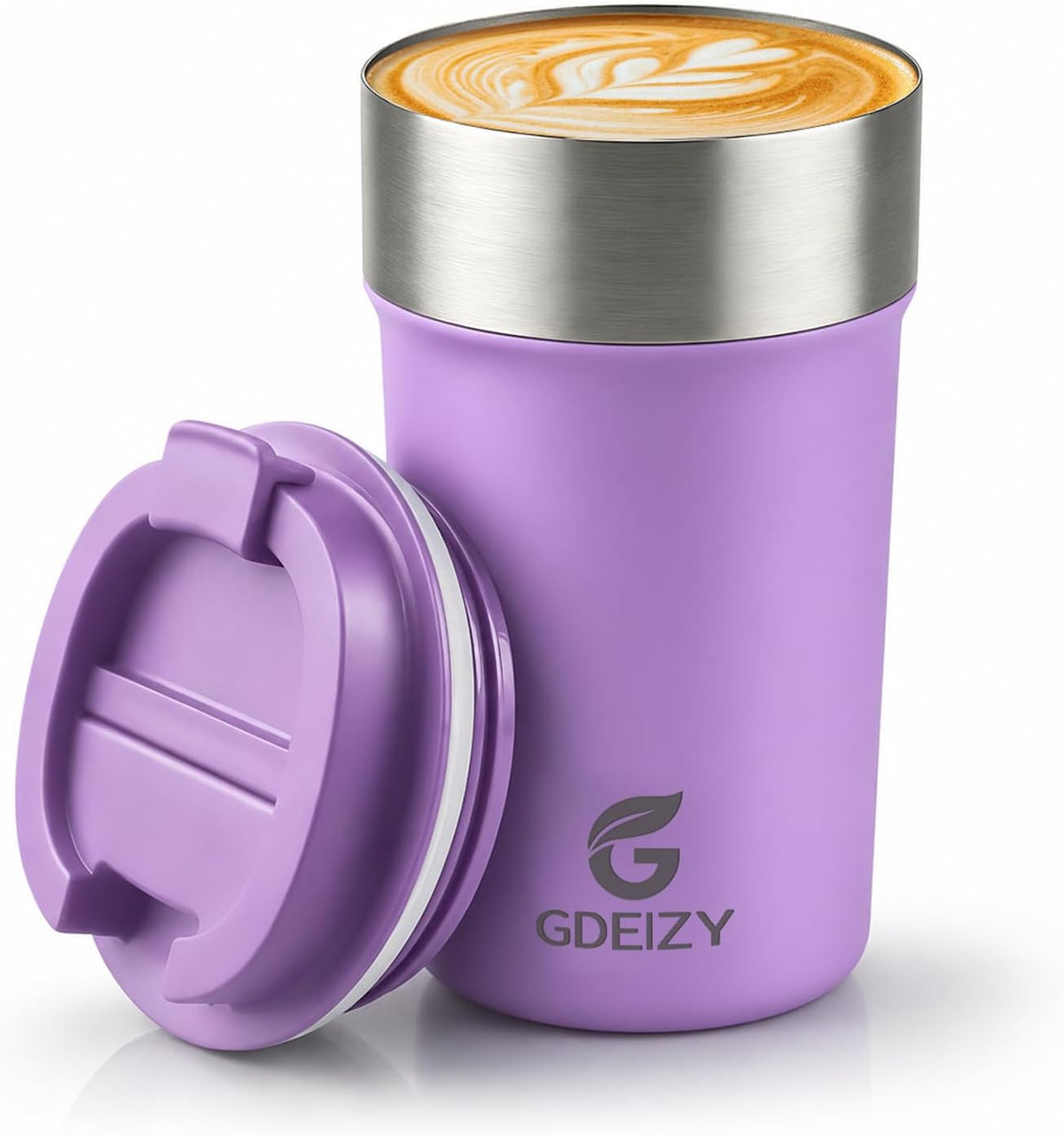 17oz Insulated Travel Coffee Mug, Stainless Steel Cup with Leakproof Lid