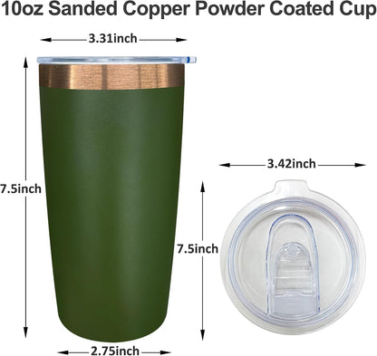 10 oz Coffee Tumbler Travel Coffee Mug,Black,1 Pack | Double Wall Vacuum Insulated,Stainless Steel Tumbler with Lid,Powder Coated Cup,Laser Engrave,for Hot and Cold Drinks,Outdoor