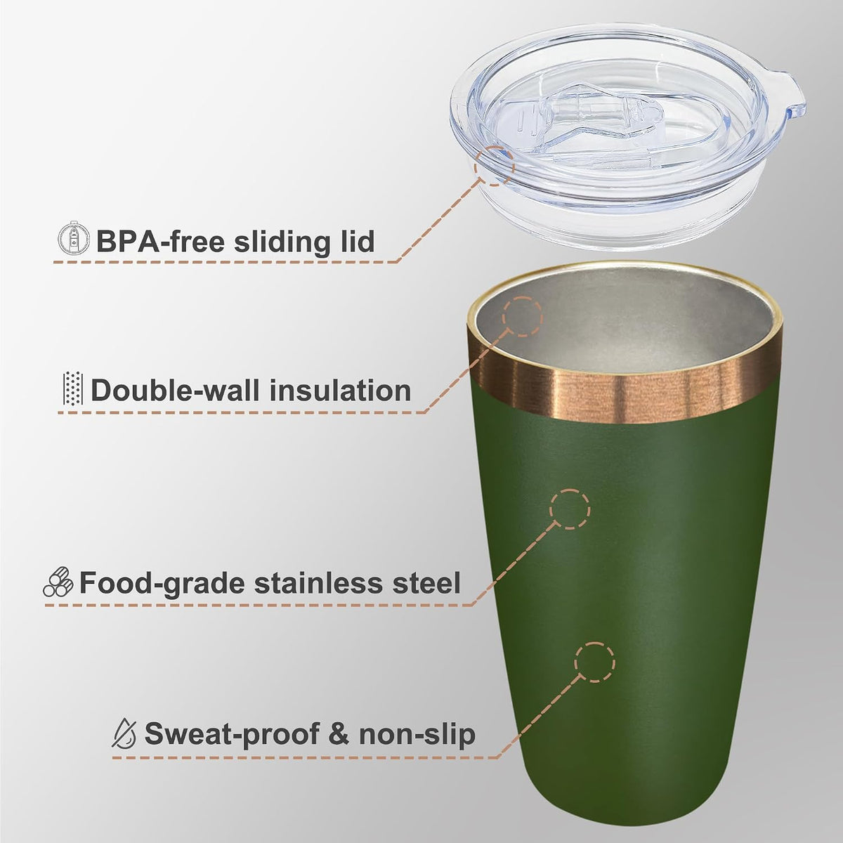 10 oz Coffee Tumbler Travel Coffee Mug,Black,1 Pack | Double Wall Vacuum Insulated,Stainless Steel Tumbler with Lid,Powder Coated Cup,Laser Engrave,for Hot and Cold Drinks,Outdoor