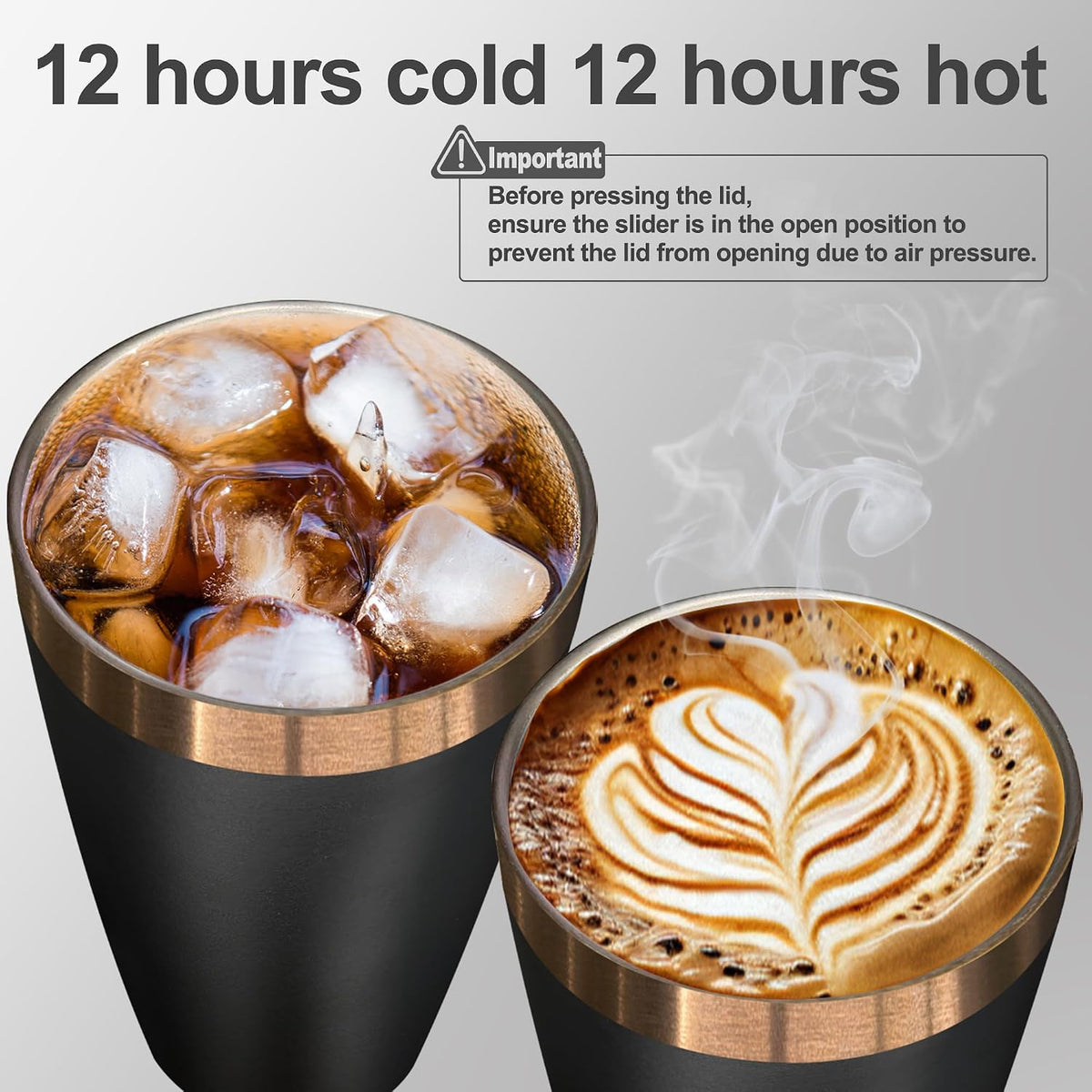 10 oz Coffee Tumbler Travel Coffee Mug,Black,1 Pack | Double Wall Vacuum Insulated,Stainless Steel Tumbler with Lid,Powder Coated Cup,Laser Engrave,for Hot and Cold Drinks,Outdoor