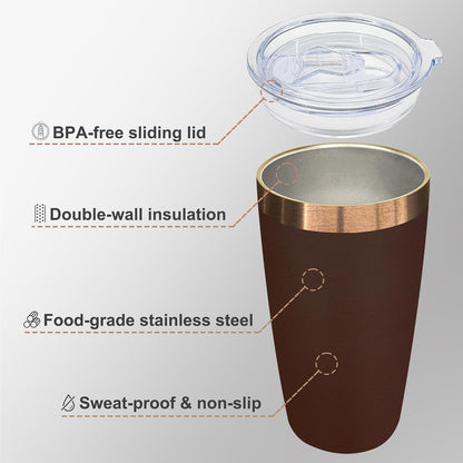 10 oz Coffee Tumbler Travel Coffee Mug,Black,1 Pack | Double Wall Vacuum Insulated,Stainless Steel Tumbler with Lid,Powder Coated Cup,Laser Engrave,for Hot and Cold Drinks,Outdoor