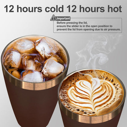 10 oz Coffee Tumbler Travel Coffee Mug,Black,1 Pack | Double Wall Vacuum Insulated,Stainless Steel Tumbler with Lid,Powder Coated Cup,Laser Engrave,for Hot and Cold Drinks,Outdoor