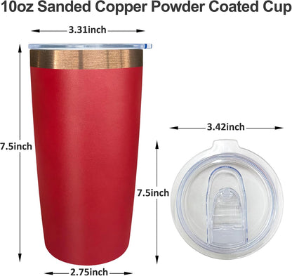 10 oz Coffee Tumbler Travel Coffee Mug,Black,1 Pack | Double Wall Vacuum Insulated,Stainless Steel Tumbler with Lid,Powder Coated Cup,Laser Engrave,for Hot and Cold Drinks,Outdoor