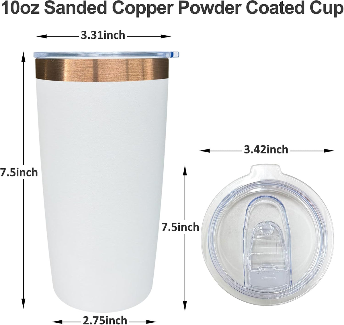 10 oz Coffee Tumbler Travel Coffee Mug,Black,1 Pack | Double Wall Vacuum Insulated,Stainless Steel Tumbler with Lid,Powder Coated Cup,Laser Engrave,for Hot and Cold Drinks,Outdoor