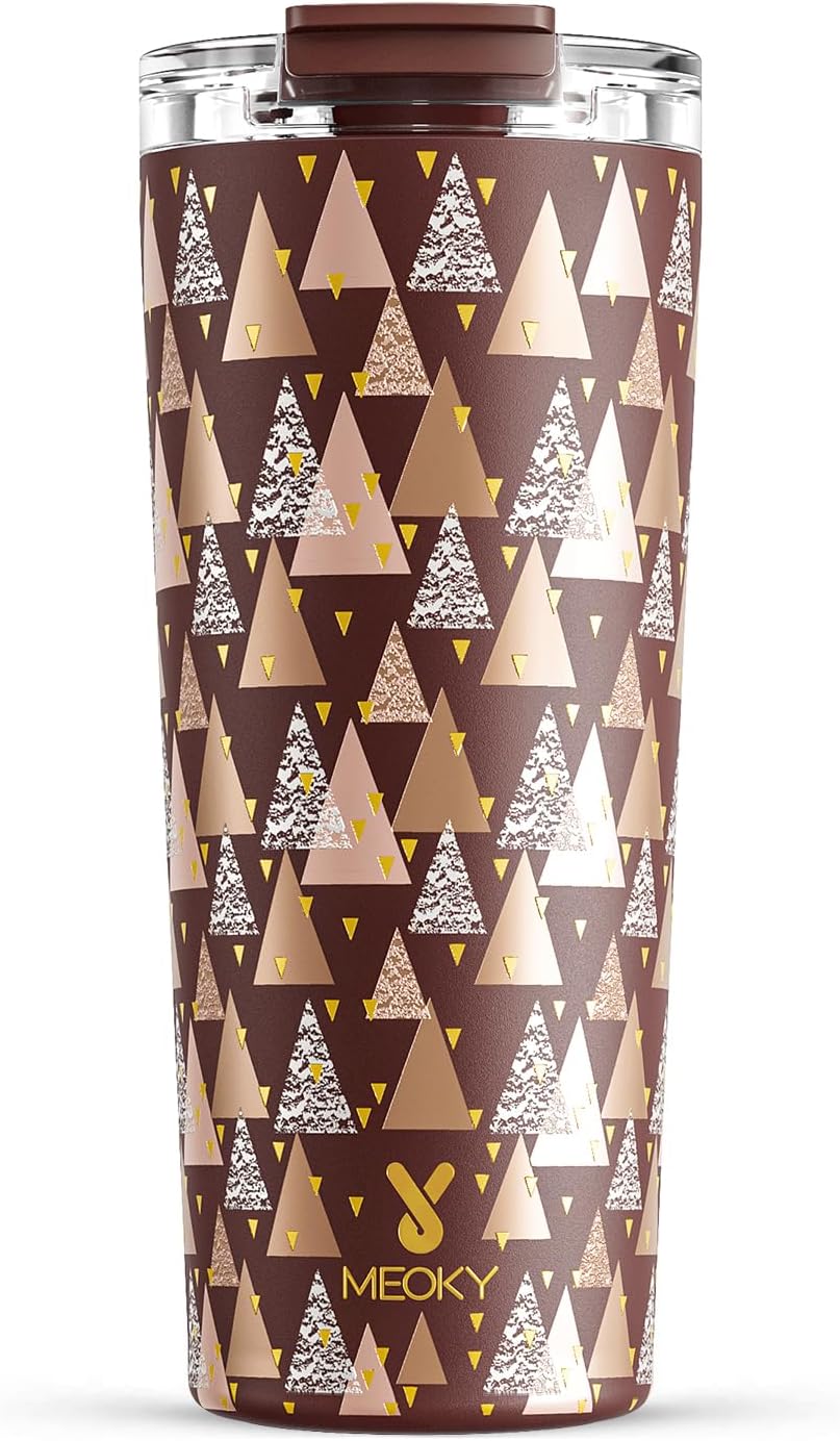 24 oz Insulated Travel Coffee Mug: Leak Proof Lid, Night | Stainless Steel Coffee Tumbler, Keeps Hot for 8 Hours or Cold for 24 Hours, Fits in Car Cup Holder, BPA Free