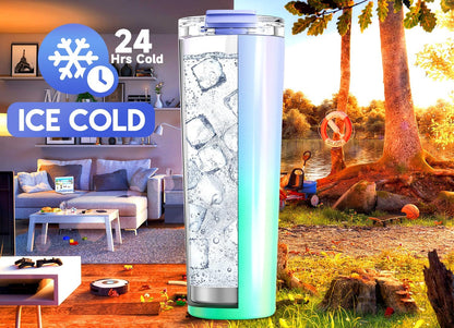 24 oz Insulated Travel Coffee Mug: Leak Proof Lid, Night | Stainless Steel Coffee Tumbler, Keeps Hot for 8 Hours or Cold for 24 Hours, Fits in Car Cup Holder, BPA Free