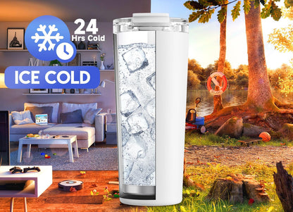 24 oz Insulated Travel Coffee Mug: Leak Proof Lid, Night | Stainless Steel Coffee Tumbler, Keeps Hot for 8 Hours or Cold for 24 Hours, Fits in Car Cup Holder, BPA Free