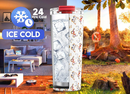 24 oz Insulated Travel Coffee Mug: Leak Proof Lid, Night | Stainless Steel Coffee Tumbler, Keeps Hot for 8 Hours or Cold for 24 Hours, Fits in Car Cup Holder, BPA Free