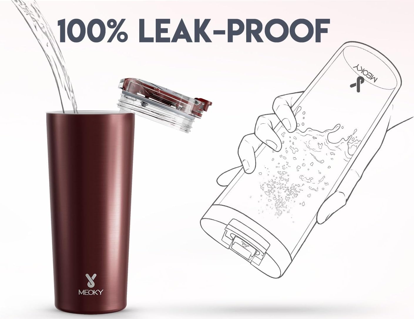 24 oz Insulated Travel Coffee Mug: Leak Proof Lid, Night | Stainless Steel Coffee Tumbler, Keeps Hot for 8 Hours or Cold for 24 Hours, Fits in Car Cup Holder, BPA Free