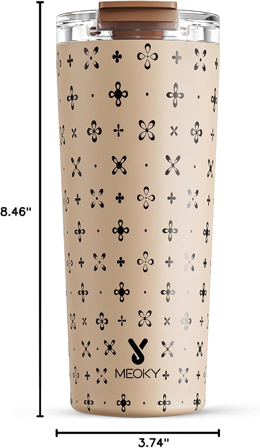 24 oz Insulated Travel Coffee Mug: Leak Proof Lid, Night | Stainless Steel Coffee Tumbler, Keeps Hot for 8 Hours or Cold for 24 Hours, Fits in Car Cup Holder, BPA Free
