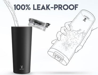 24 oz Insulated Travel Coffee Mug: Leak Proof Lid, Night | Stainless Steel Coffee Tumbler, Keeps Hot for 8 Hours or Cold for 24 Hours, Fits in Car Cup Holder, BPA Free