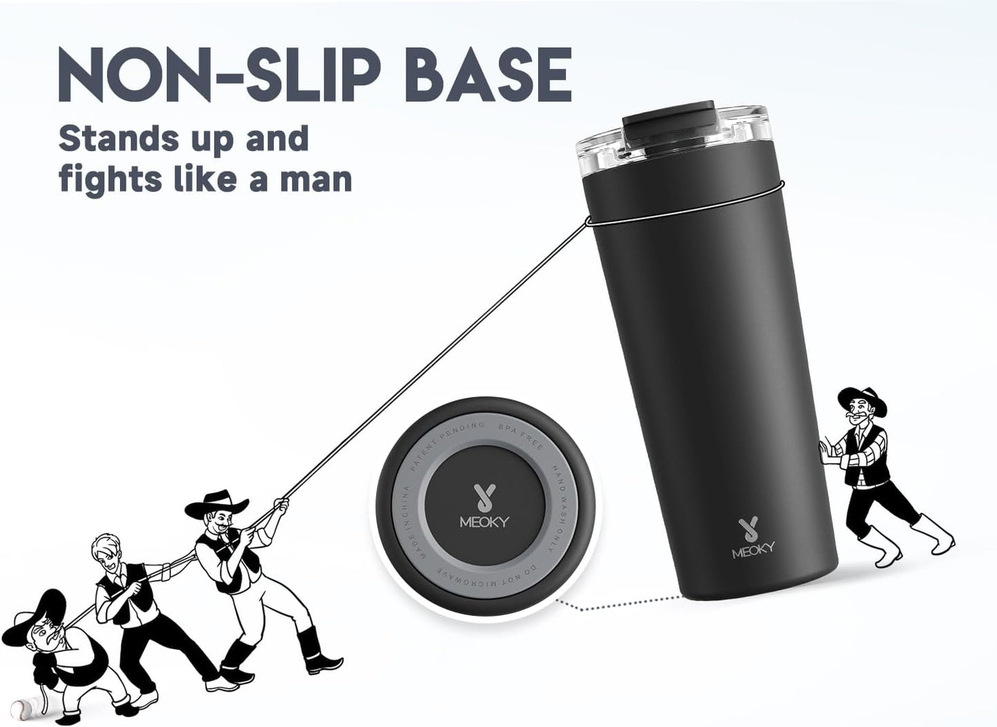 24 oz Insulated Travel Coffee Mug: Leak Proof Lid, Night | Stainless Steel Coffee Tumbler, Keeps Hot for 8 Hours or Cold for 24 Hours, Fits in Car Cup Holder, BPA Free