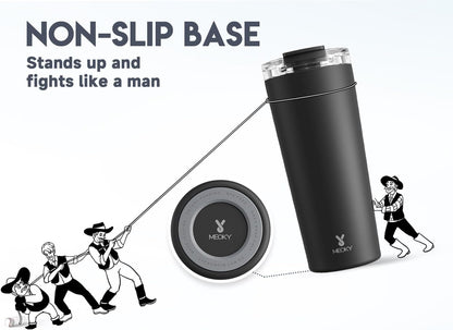 24 oz Insulated Travel Coffee Mug: Leak Proof Lid, Night | Stainless Steel Coffee Tumbler, Keeps Hot for 8 Hours or Cold for 24 Hours, Fits in Car Cup Holder, BPA Free