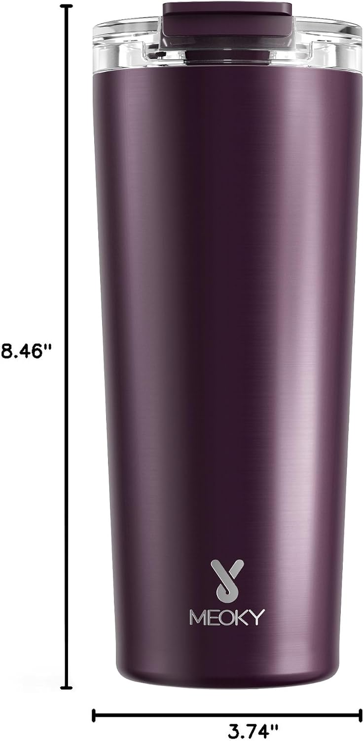 24 oz Insulated Travel Coffee Mug: Leak Proof Lid, Night | Stainless Steel Coffee Tumbler, Keeps Hot for 8 Hours or Cold for 24 Hours, Fits in Car Cup Holder, BPA Free