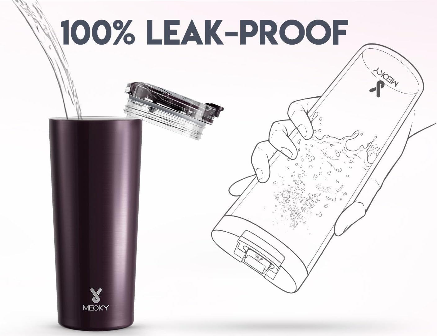 24 oz Insulated Travel Coffee Mug: Leak Proof Lid, Night | Stainless Steel Coffee Tumbler, Keeps Hot for 8 Hours or Cold for 24 Hours, Fits in Car Cup Holder, BPA Free