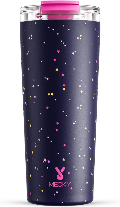 24 oz Insulated Travel Coffee Mug: Leak Proof Lid, Night | Stainless Steel Coffee Tumbler, Keeps Hot for 8 Hours or Cold for 24 Hours, Fits in Car Cup Holder, BPA Free