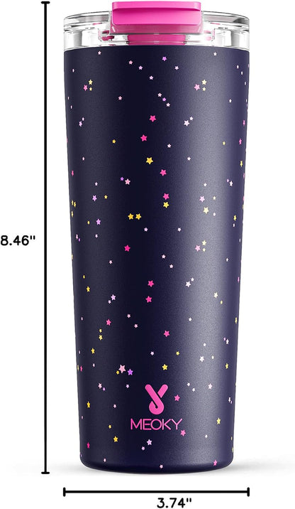 24 oz Insulated Travel Coffee Mug: Leak Proof Lid, Night | Stainless Steel Coffee Tumbler, Keeps Hot for 8 Hours or Cold for 24 Hours, Fits in Car Cup Holder, BPA Free